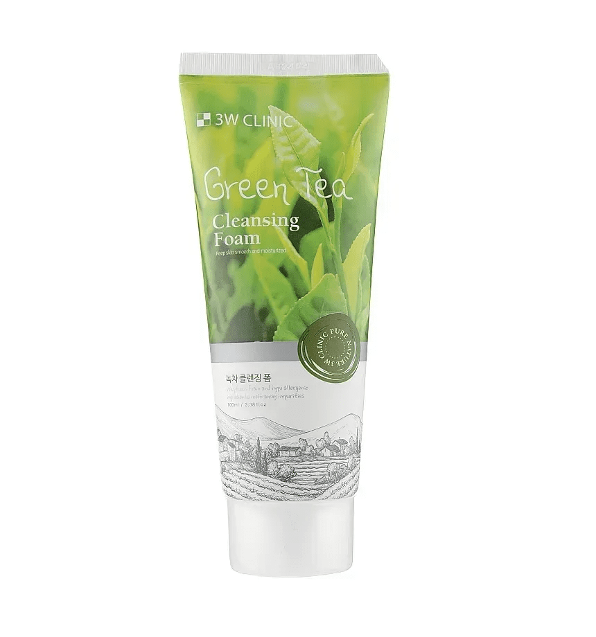 3W Clinic Green Tea Foam Cleansing 100 ml – Deep-Pore Green Tea Face Wash. - Image 8