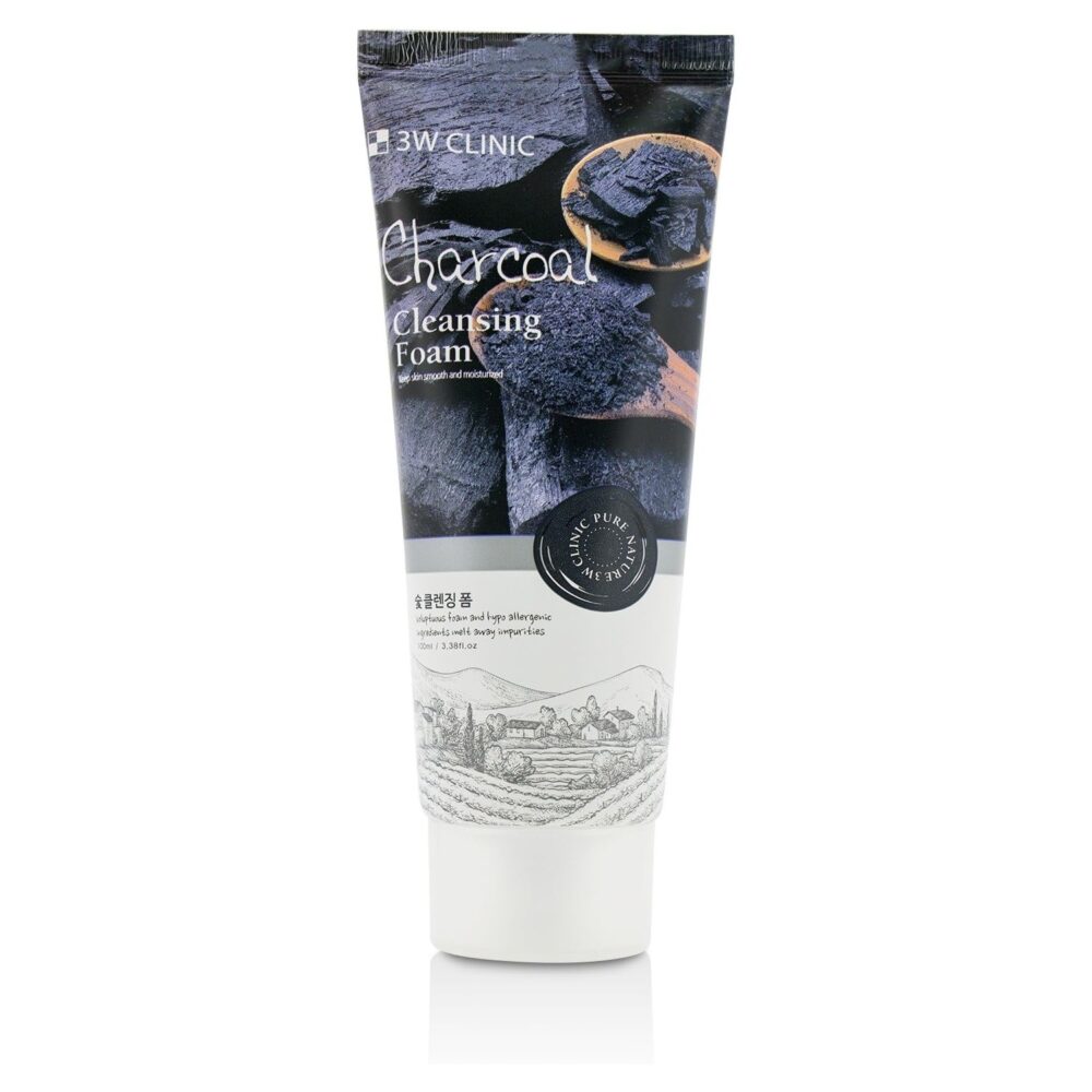 3W Clinic Charcoal Cleansing Foam 100 ml – Deep Pore Detox Wash. - Image 3